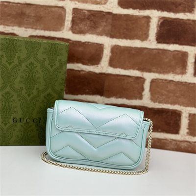 G*u*i gg marmont mini bag lt blue iridescent 476433