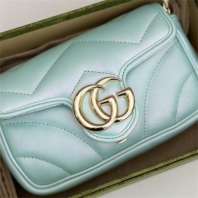 G*u*i gg marmont mini bag lt blue iridescent 476433