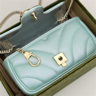 G*u*i gg marmont mini bag lt blue iridescent 476433
