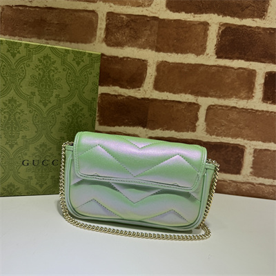 G*u*i gg marmont mini bag lt green iridescent 476433