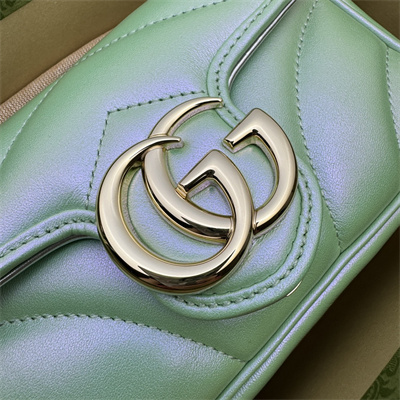 G*u*i gg marmont mini bag lt green iridescent 476433