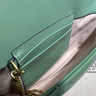 G*u*i gg marmont matelass?? chain mini bag green 746431