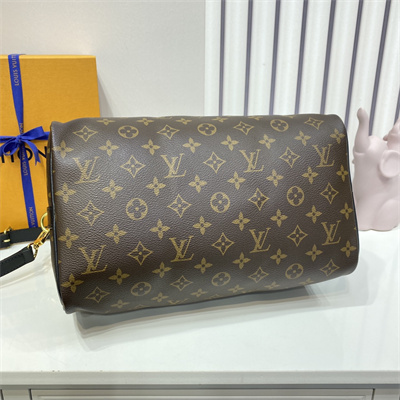 L.V Speedy Bandoulière 30 Monogram Canvas Black Strap M41112