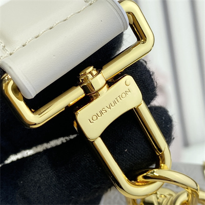 LV Side Trunk PM Bag Grained Calfskin White M23915