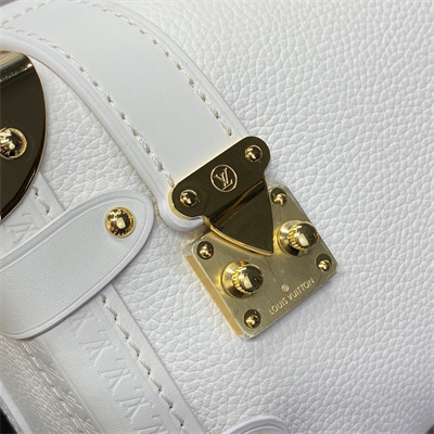 LV Side Trunk PM Bag Grained Calfskin White M23915