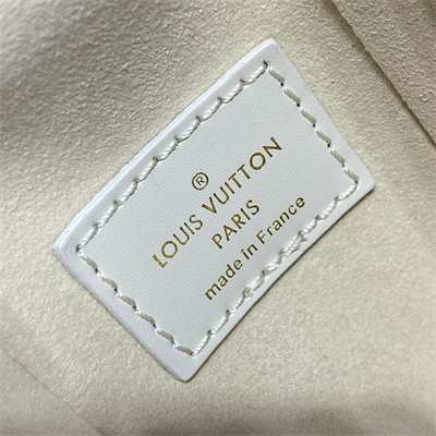 LV Side Trunk PM Bag Grained Calfskin White M23915