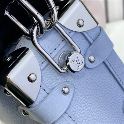 LV Side Trunk PM Bag Grained Calfskin Blue M25067