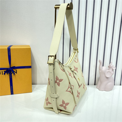 L.V CARRYALL PM Monogram Empreinte Leather Latte/Chamallow M24141