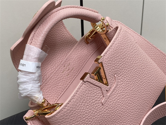 L.V Capucines Mini Bag Taurillon Leather Rose Pink M23792