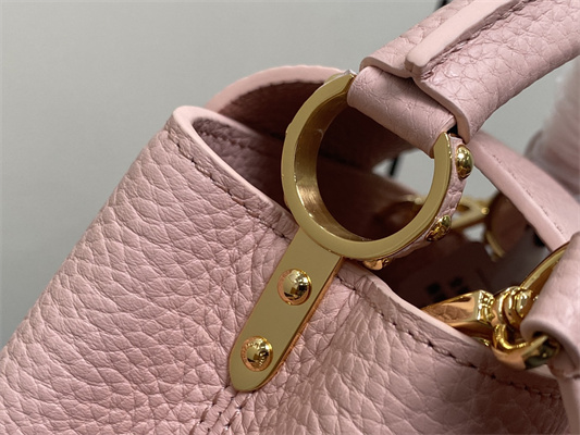 L.V Capucines Mini Bag Taurillon Leather Rose Pink M23792