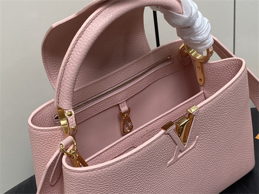 L.V Capucines MM Bag Taurillon Leather Rose Pink M23792