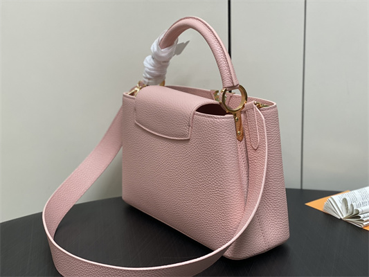 L.V Capucines MM Bag Taurillon Leather Rose Pink M23792