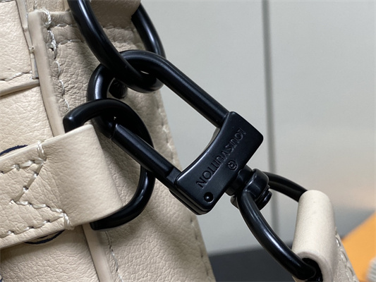 L.V Trio Messenger Monogram Shadow Calfskin Leather White/Navy Blue