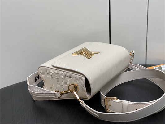L.V Twist MM Bag With Strap EPI Leather Cream M24765
