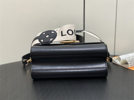 L.V Twist MM Bag With Strap EPI Leather Black M24765
