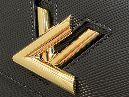 L.V Twist MM Bag With Strap EPI Leather Black M24765