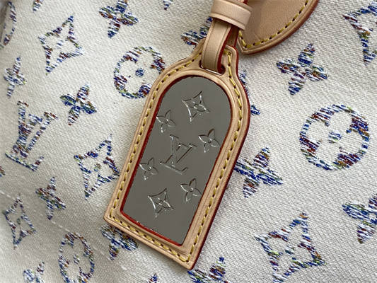 L.V Neverful MM Denim Textile Jacquard White Color M24905