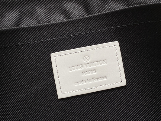 L.V Pochette To-Go Monogram Shadow Calfskin Leather White/Navy Blue