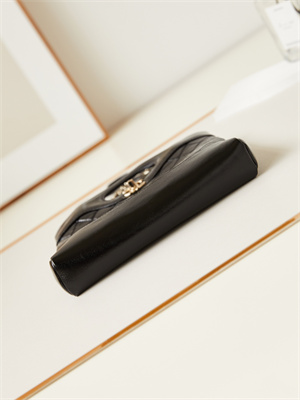 Ch*el 31 mini shopping bag lambskin & gold-tone metal black as4133