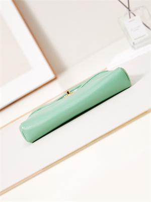 Ch*el 31 mini shopping bag lambskin & gold-tone metal green as4133