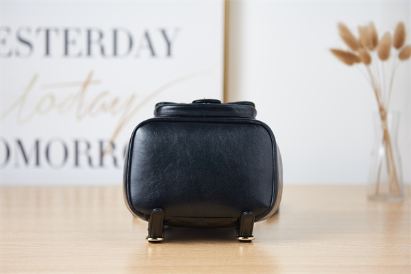 Cha.nel Duma Backpack Lambskin Gold Tone Metal Black AS2908