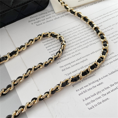 Ch*el clutch with chain lambskin gold tone metal black ap3797