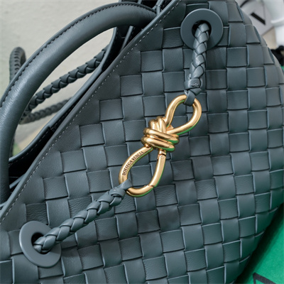 BV Small Andiamo Top handle bag Lambskin Leather Slate Grey