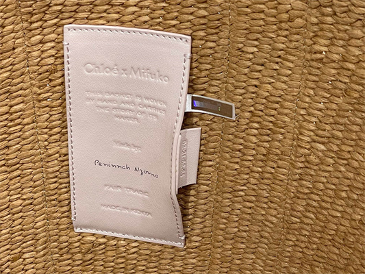 Chloe Large Woody Tote Bag In Nature Fibers