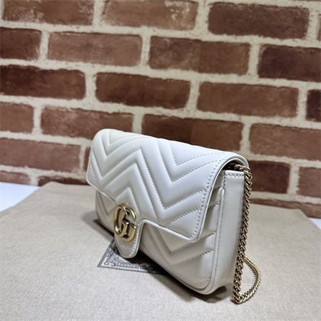 G*u*i gg marmont mini bag with card case white/black 751526