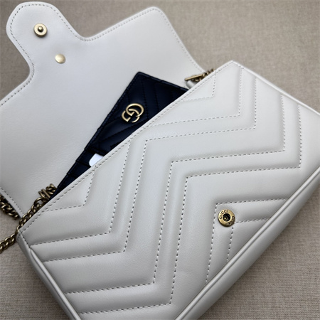 G*u*i gg marmont mini bag with card case white/black 751526