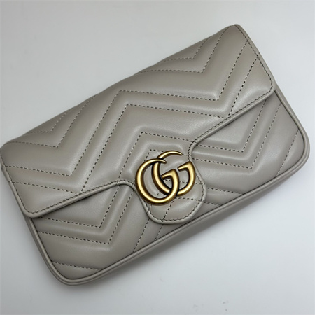 G*u*i gg marmont mini bag with card case light grey/green 751526