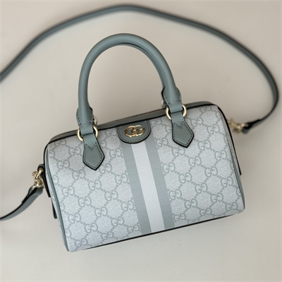 Gu.cci Ophidia GG Mini Top Handle Bag Grey Blue 772053