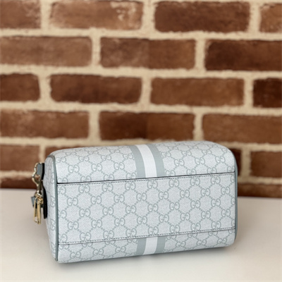 Gu.cci Ophidia GG Small Top Handle Bag Grey Blue 772061