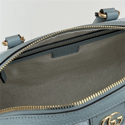 Gu.cci Ophidia GG Small Top Handle Bag Grey Blue 772061