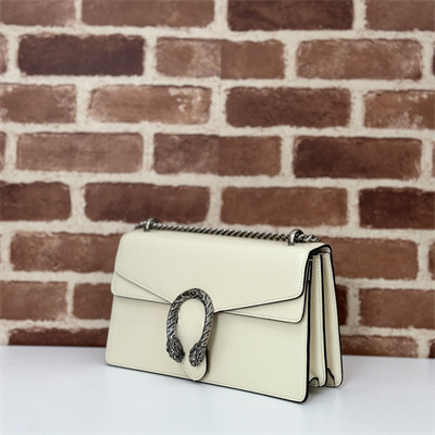 Gu.cci Dionysus Small Shoulder Bag White Patent Leather 795005
