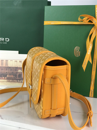 belvedere pm bag Go*ardine canvas & decize taurillon leather yellow