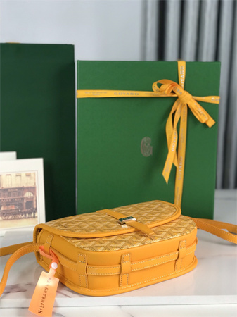 belvedere pm bag Go*ardine canvas & decize taurillon leather yellow