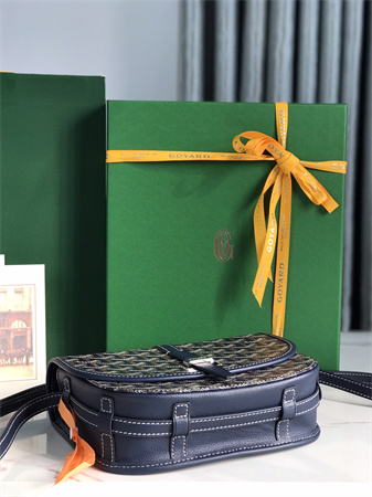 belvedere pm bag Go*ardine canvas & decize taurillon leather navy blue