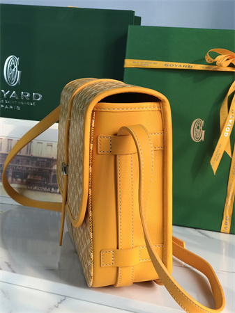 belvedere mm bag Go*ardine canvas & decize taurillon leather yellow