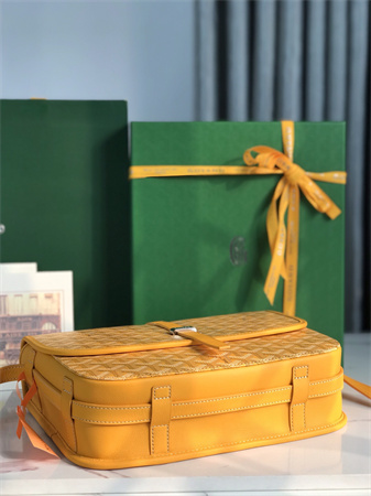 belvedere mm bag Go*ardine canvas & decize taurillon leather yellow