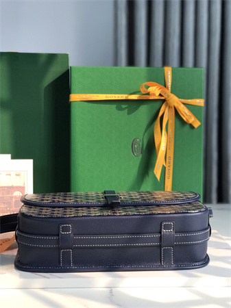 belvedere mm bag Go*ardine canvas & decize taurillon leather navy blue