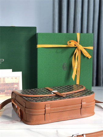 belvedere mm bag Go*ardine canvas & decize taurillon leather black-tan