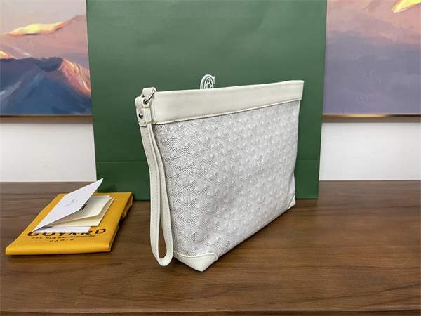 conti pouch Go*ardine canvas&chevroches calfskin white