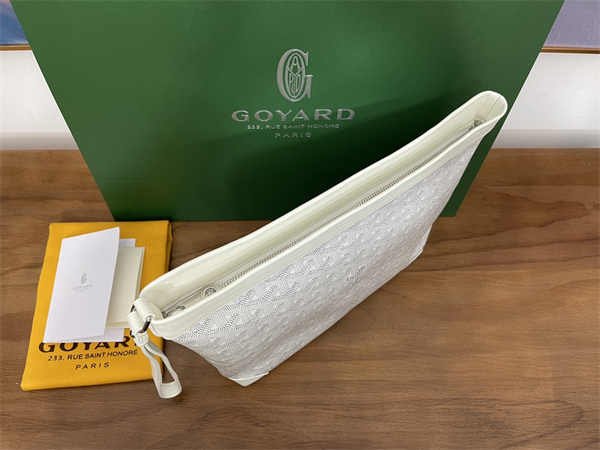 conti pouch Go*ardine canvas&chevroches calfskin white