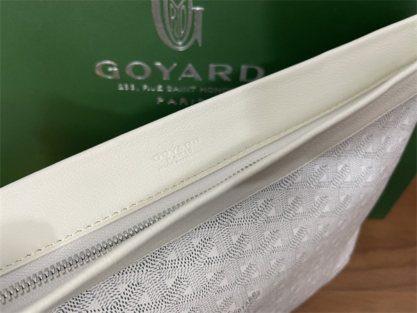 conti pouch Go*ardine canvas&chevroches calfskin white