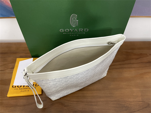 conti pouch Go*ardine canvas&chevroches calfskin white
