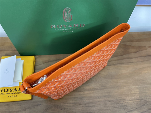 conti pouch Go*ardine canvas&chevroches calfskin orange