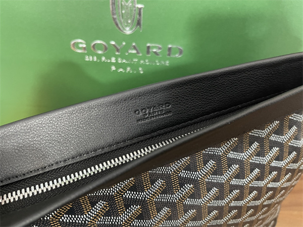 conti pouch Go*ardine canvas&chevroches calfskin black