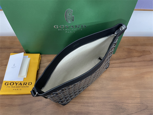 conti pouch Go*ardine canvas&chevroches calfskin black