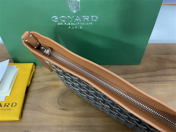 conti pouch Go*ardine canvas&chevroches calfskin black-tan